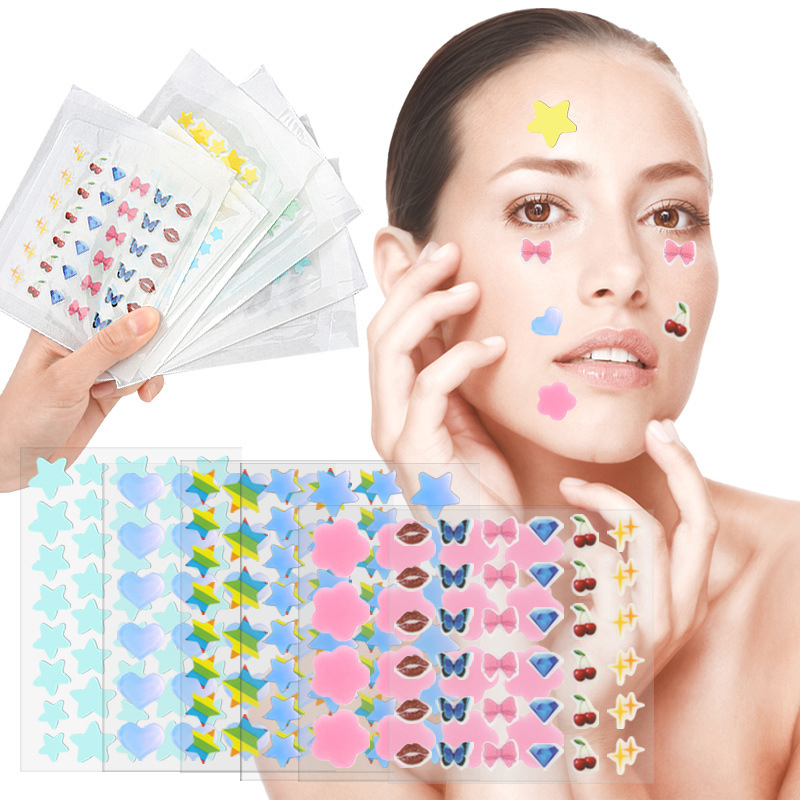 Makeup And Beauty - Patch anti-acné de dessin animé coloré,