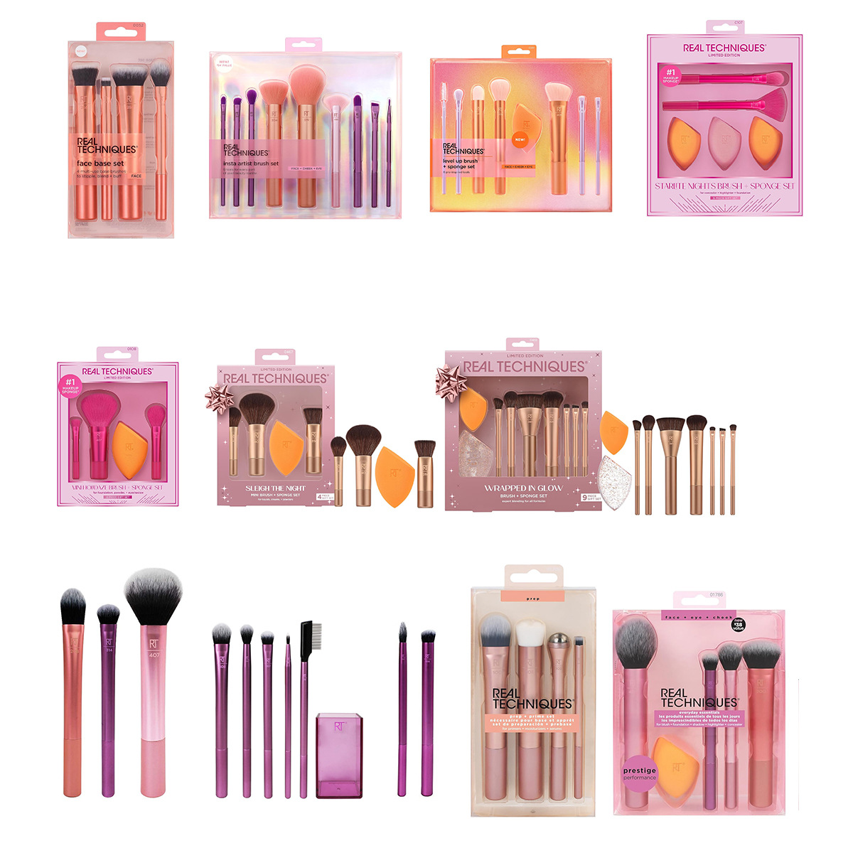 Beauty Bay Makeup - Ensemble complet de pinceaux de maquillage,