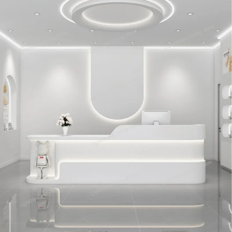 Beauty Makeup Institute - Comptoir de réception moderne pour institut
