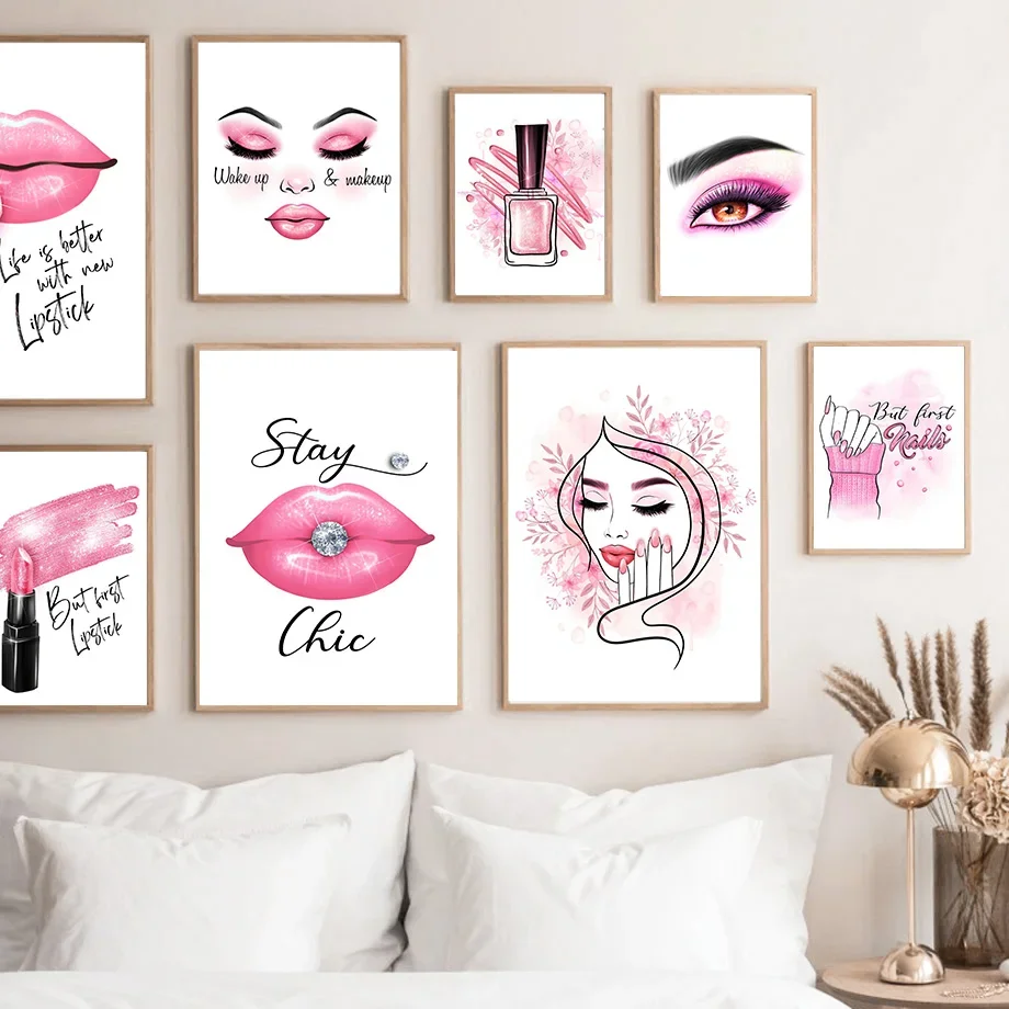 J Beauty Makeup - Peinture sur toile 2D, maquillage tendance,