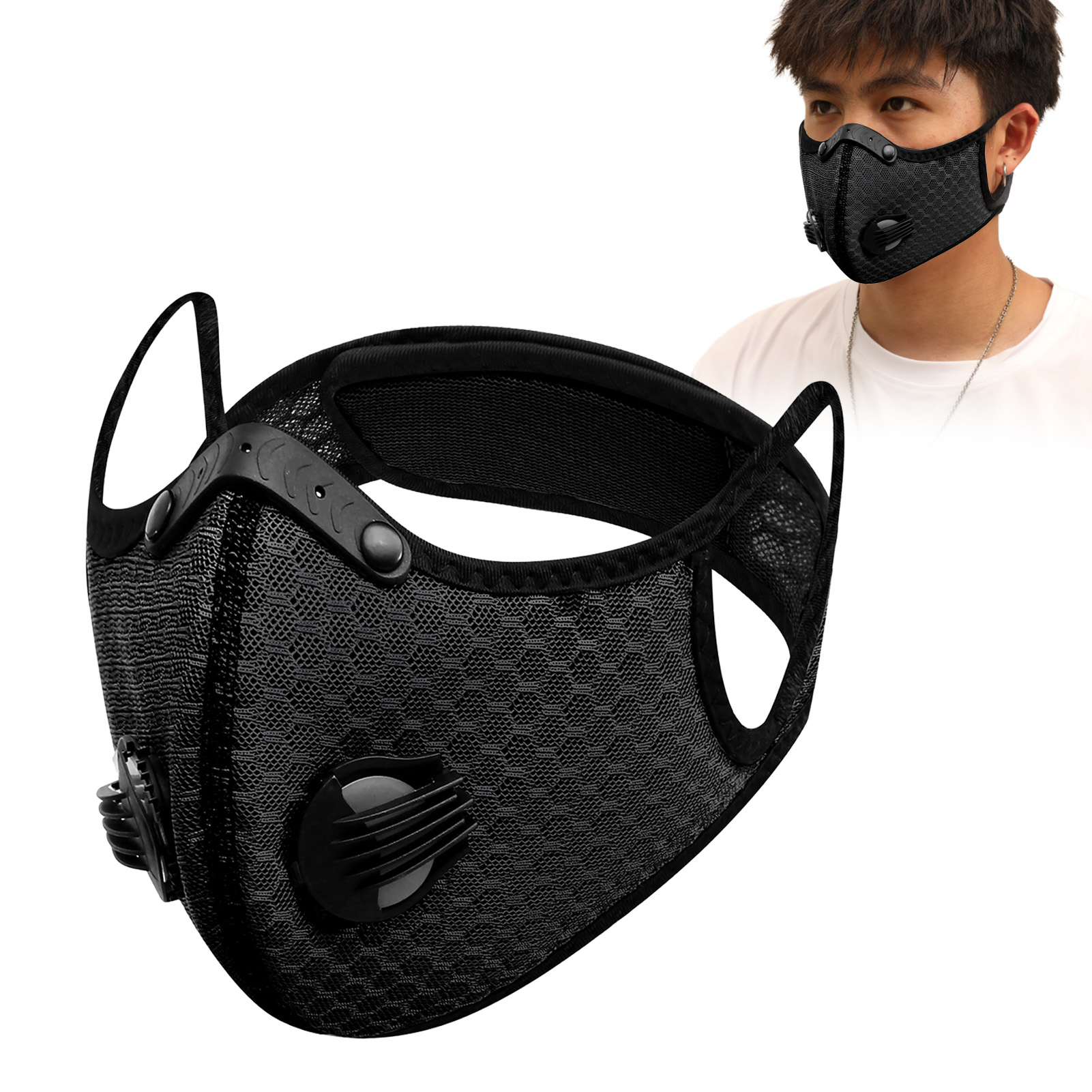 Sheet Face Mask Pack - Masque de protection unisexe coupe-vent avec