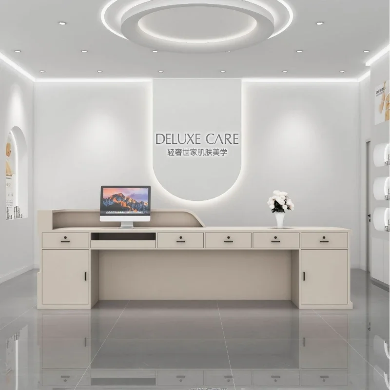 Beauty Makeup Institute - Comptoir de réception moderne pour institut