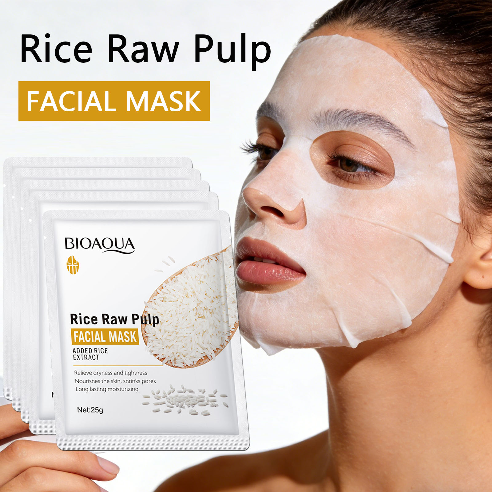 Sheet Face Mask Pack - 1/5/10/20 pièces Masques faciaux hydratants et