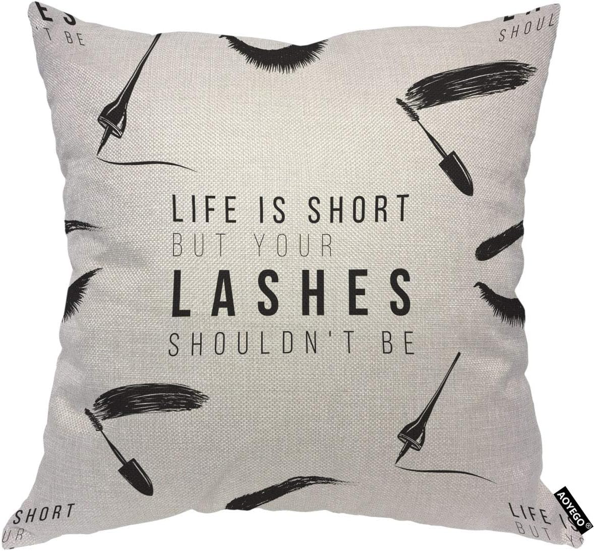 Housse de coussin avec citatio - Beauty Makeup Quotes Short avis et prix