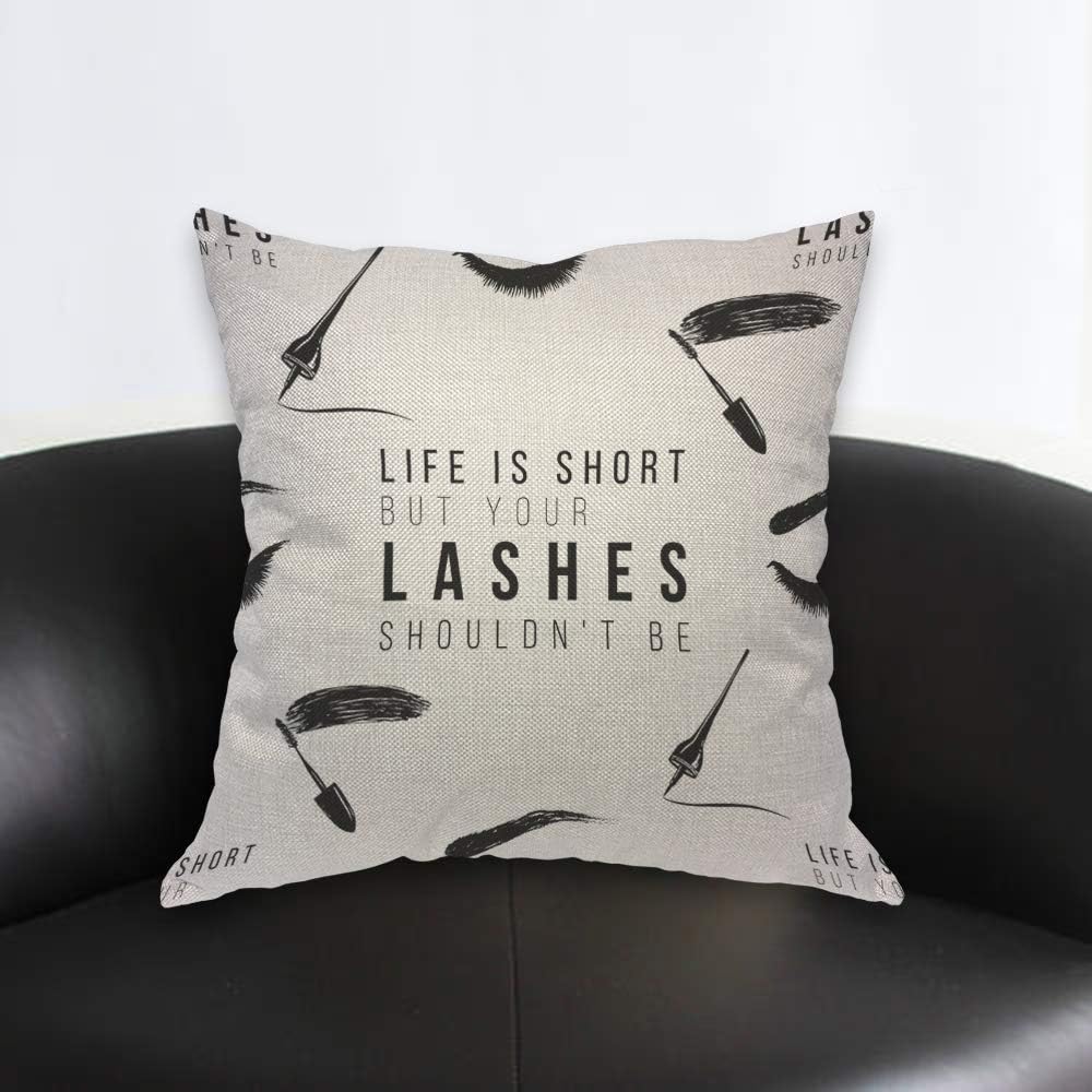 Housse de coussin avec citatio - Beauty Makeup Quotes Short avis et prix